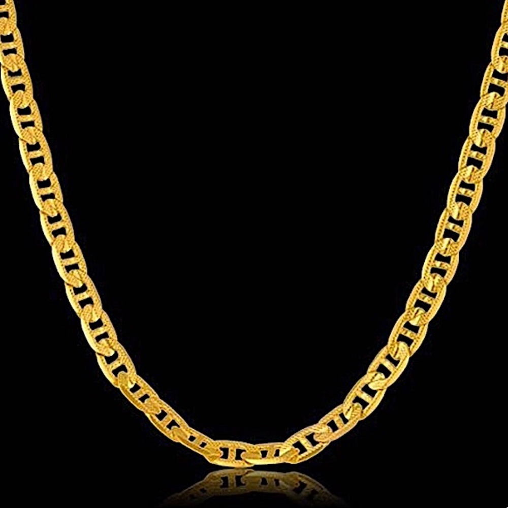 GOLD PLATED MARINER UNISEX NECKLACE - Picture 7 of 12